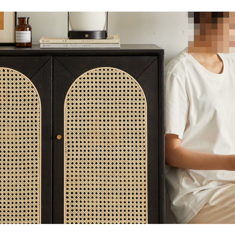Armoire de rangement pour chaussures en rotin, H 40,94 po x l 31,50 po x P 13,78 po