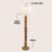 Rustara 61.5" Cottage Farmhouse Turned Resin/Iron LED Floor Lamp