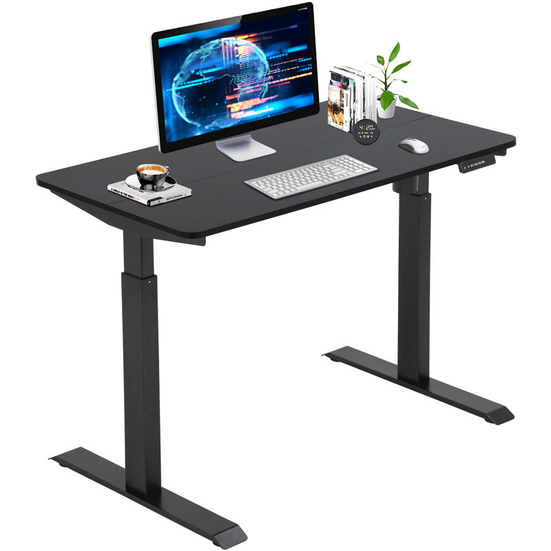 Convertisseur de bureau debout à hauteur ajustable Torain, Noir / Noir