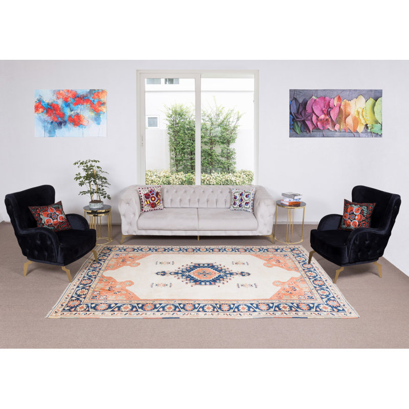 Tapis turc noué à la main pour la chambre à coucher, le salon, la salle à manger et la cuisine, 100% laine