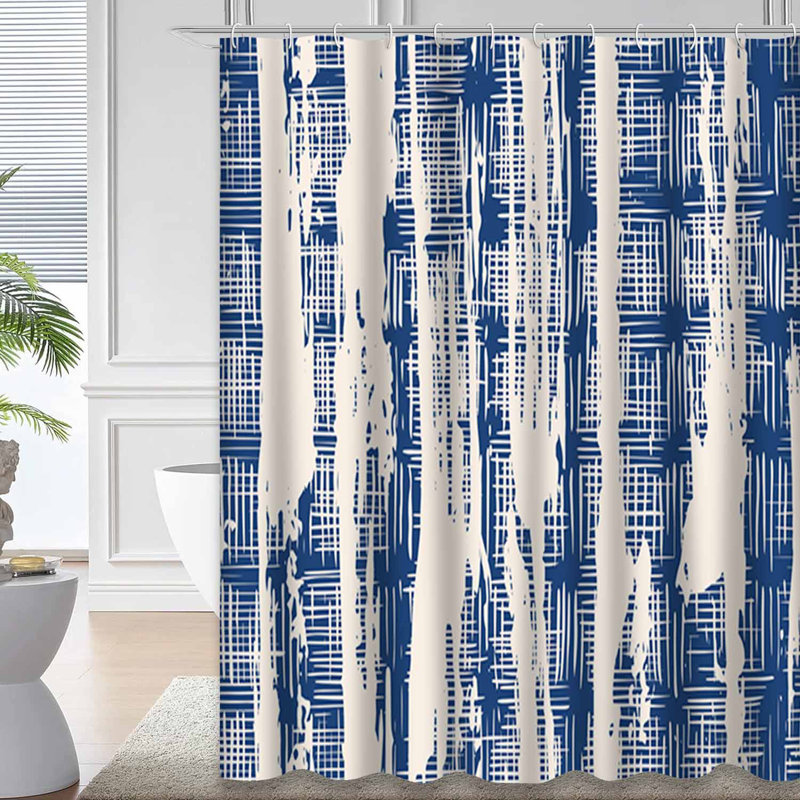 Rideau de douche Indigo Tie Dye, L 72 po x l 72 po
