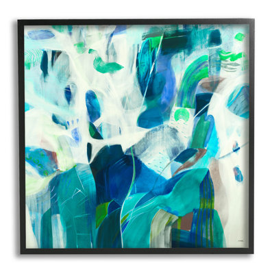 " Wavy Blue Abstract Forms " by Jill Martin