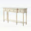 Console rétro avec structure en bois, pieds romains tournés-998082841