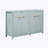 Wave-Pattern Sideboard Cabinet with 2 Drawers, 4 Doors, Adjustable Shelves and Aluminum Arc Handles-1248600933