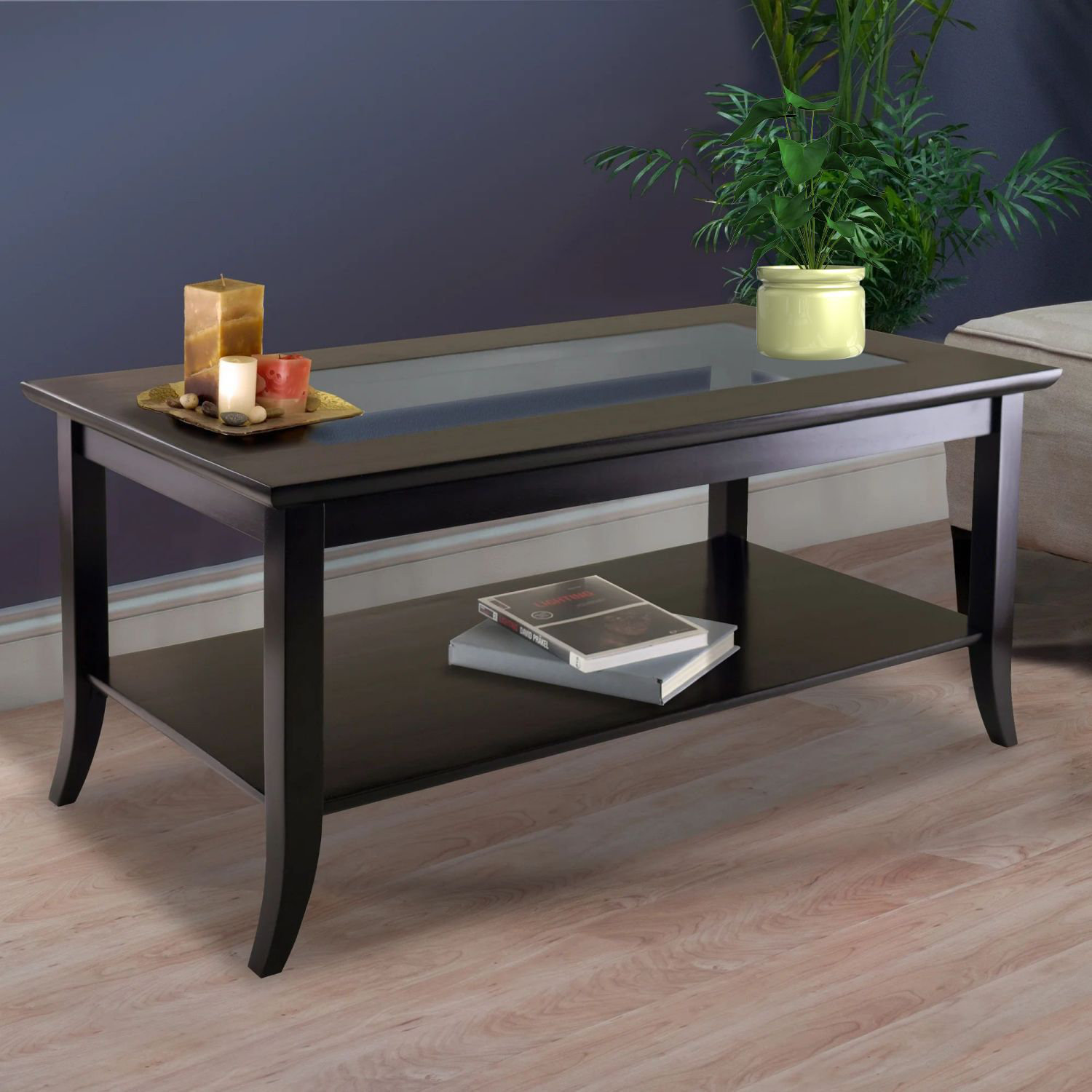Lark Manor Coffee Glass Top Table - Wayfair Canada