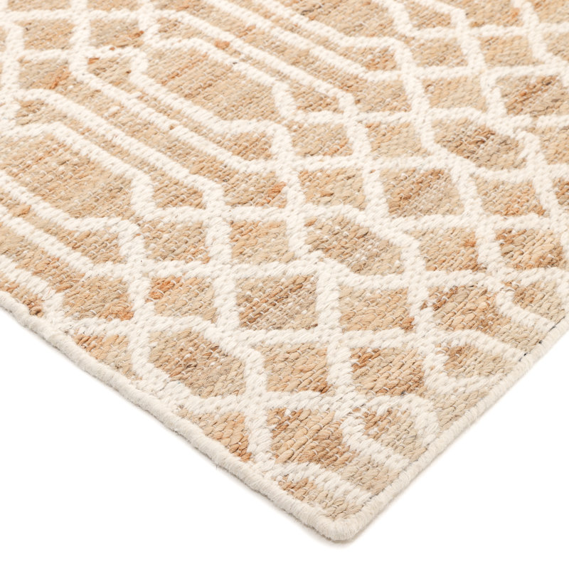 Sophie Trellis Area Rug in Ivory, Rectangle 3' x 5'