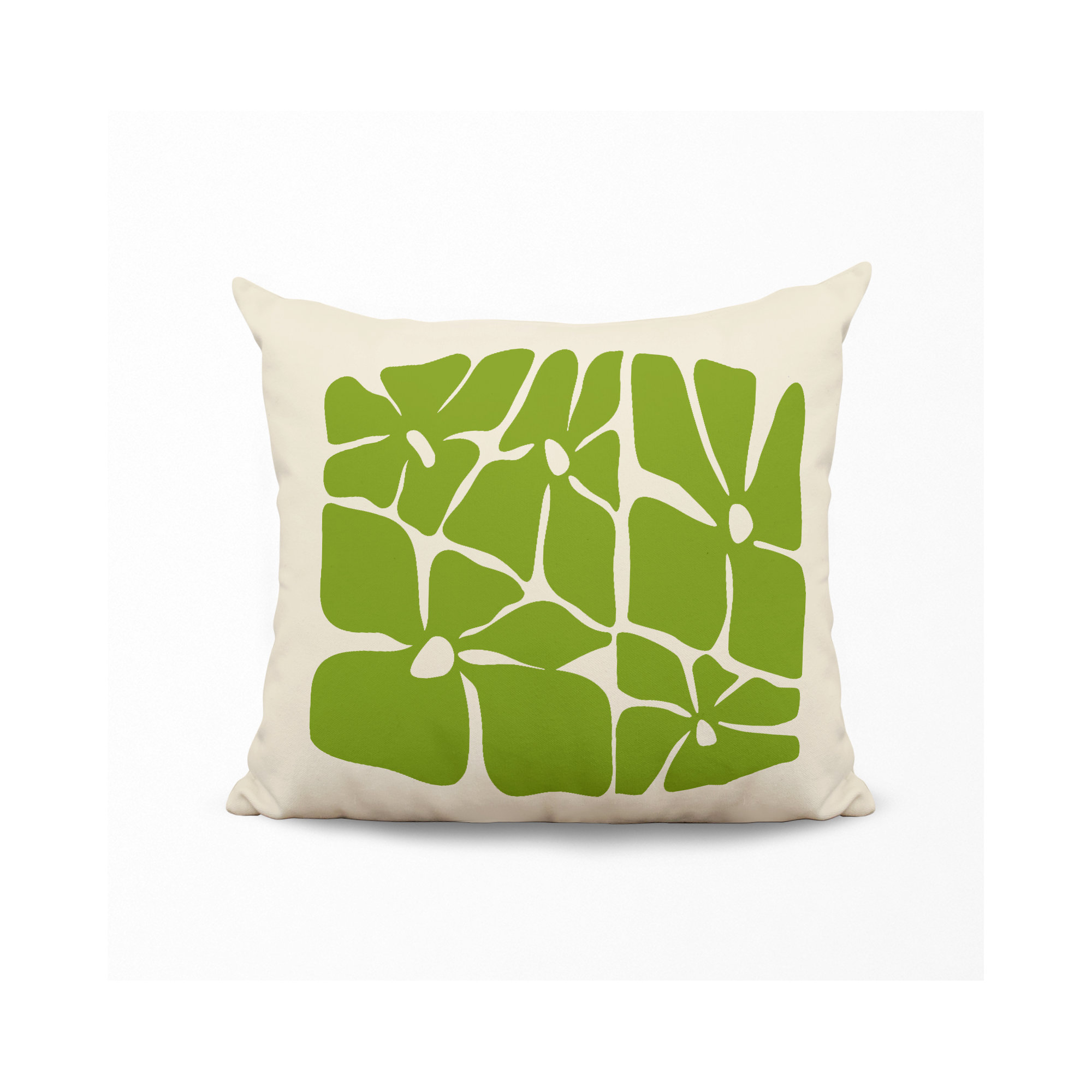 Polyester Throw Square Indoor/Outdoor Pillow Cover & Insert, 19W" x 19H", Chartreuse