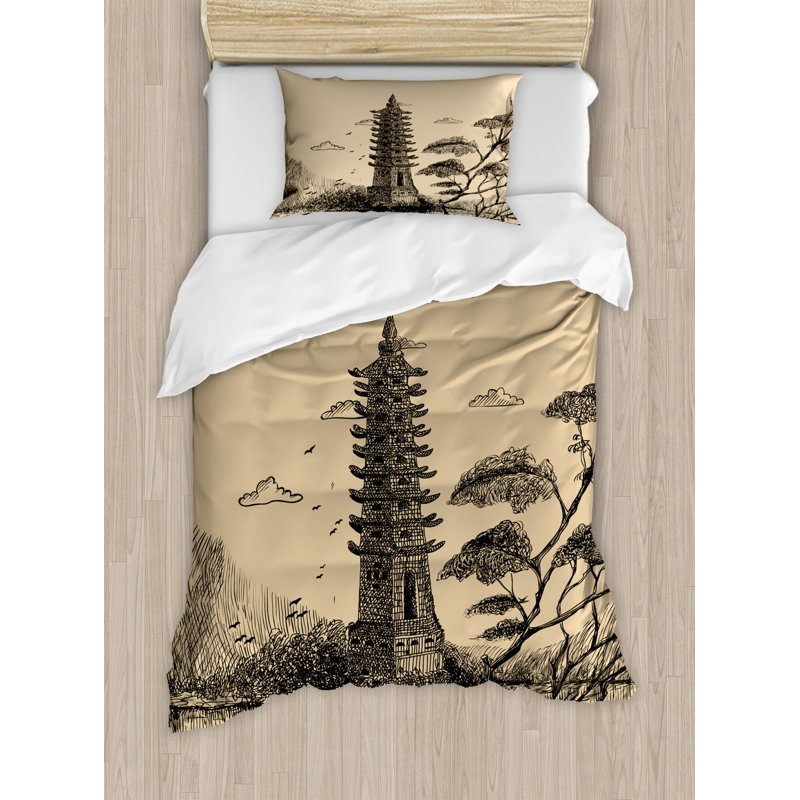 Eclectic Polyester Mixed Duvet Cover, Twin Duvet Cover + 1 Sham