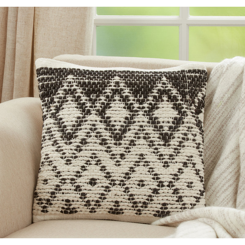 Haniyah Collection Geometric Cotton Blend Throw Pillow, Polyester/Polyfill