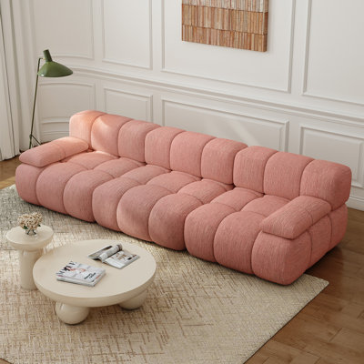 Boneless Modern 118.5" Compression High-Density Foam Sofa