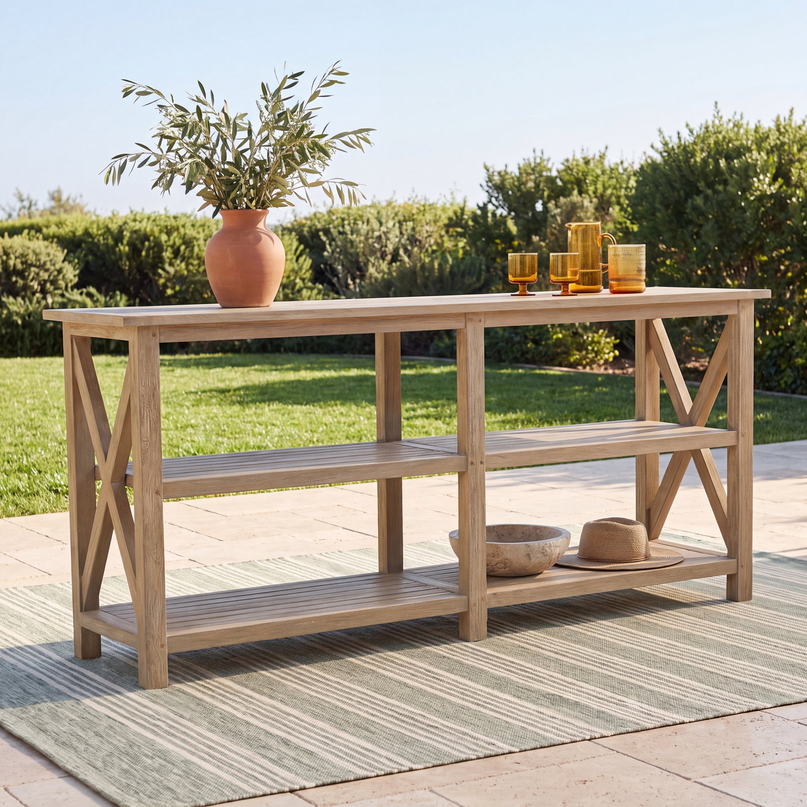 Coastal Teak 72" Teak Patio Table