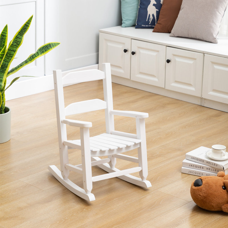 Chaise berçante pour enfants Danniell, Blanc