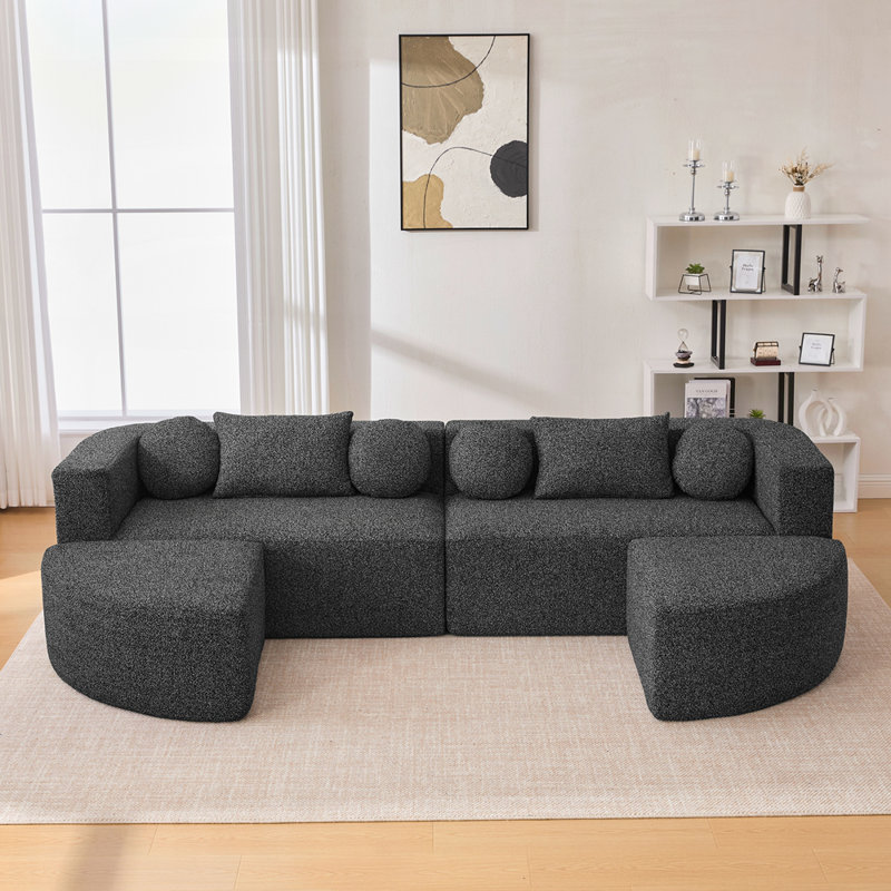 Canapé modulaire Boneless, Noir