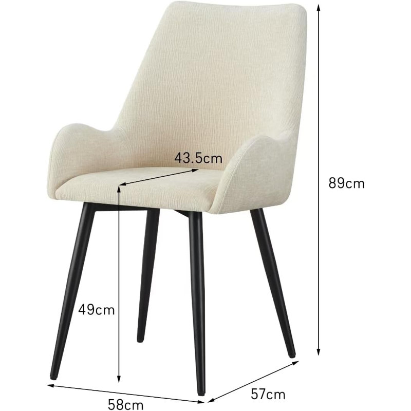 Upholstered Dining Chair, GREY, GREY