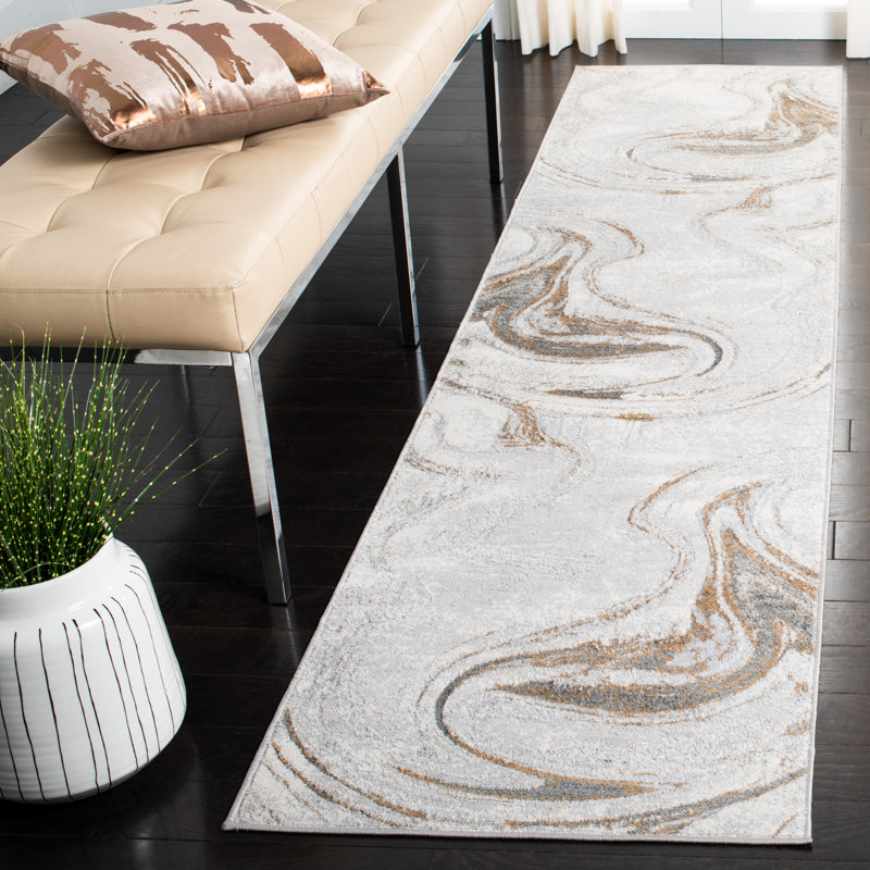 Ozturk Performance Abstract Rug, Runner 2'2" x 17'