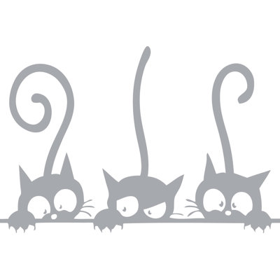 Wall PVC Vinyl Sticker - Cat Pattern Quote Art Decal - Removable and Easy to Apply Wall Decor