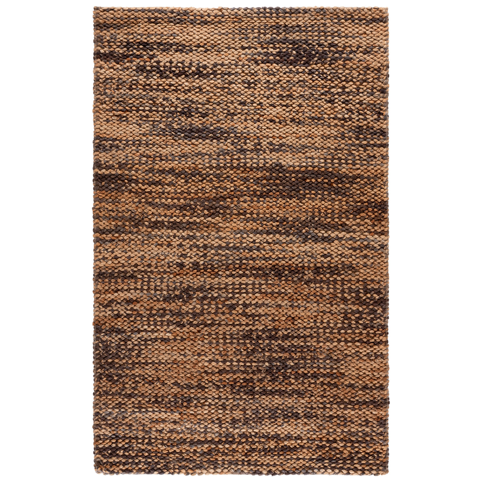 Hand-Woven Abstract Jute Rug, Rectangle 5' x 8'