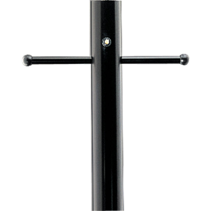 7-Foot Black Aluminum Outdoor Light Post with Photocell