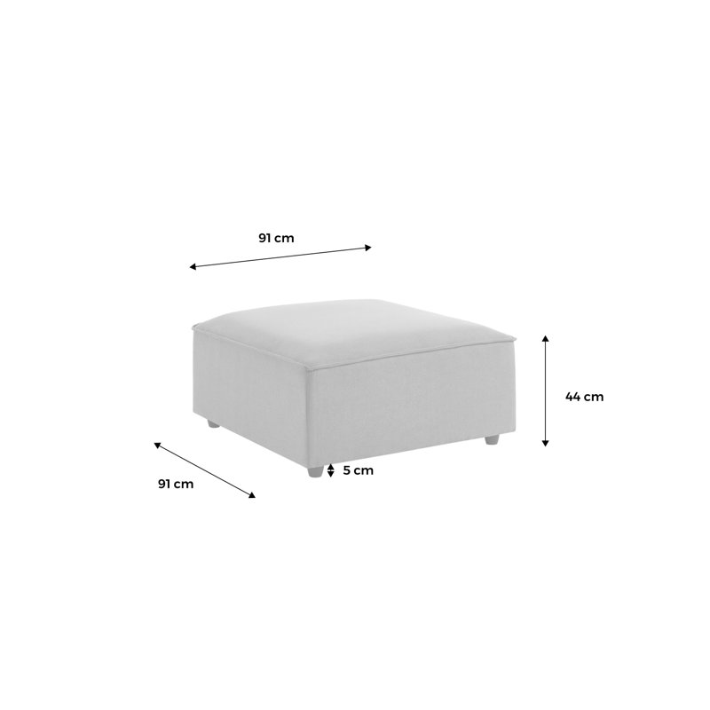 Pozzo 91cm Wide Standard Ottoman