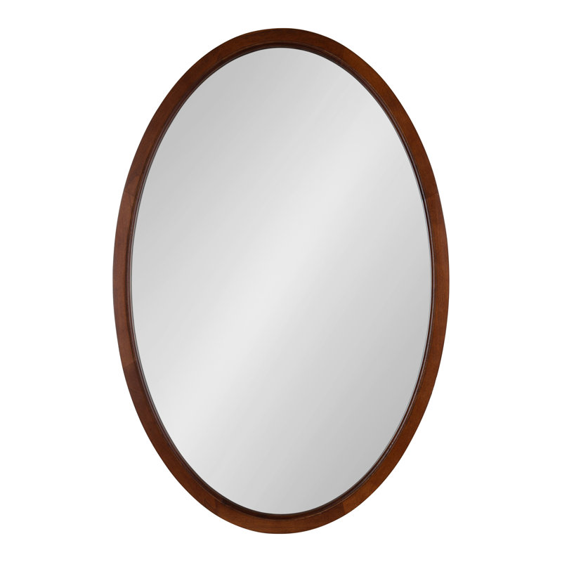 Brianna Wood Flat Mirror, Walnut, 36" x 24"