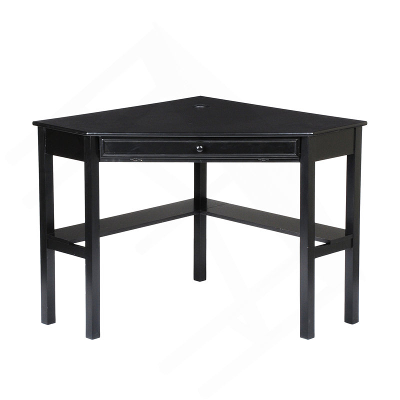 Bureau d'ordinateur de coin - noir, Noir