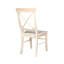 Chaise d'appoint à dossier croisé en bois massif Bellmead-2136377086