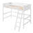 Solid Wood Twin Size Loft Bed In White With . And Build. No Box Spring Or Foundation Needed. 14 Slats For Enhanced Support. Guard Rails . 79.5" X 41.8" 67.5". Assembly Required - White. Construction-908948866