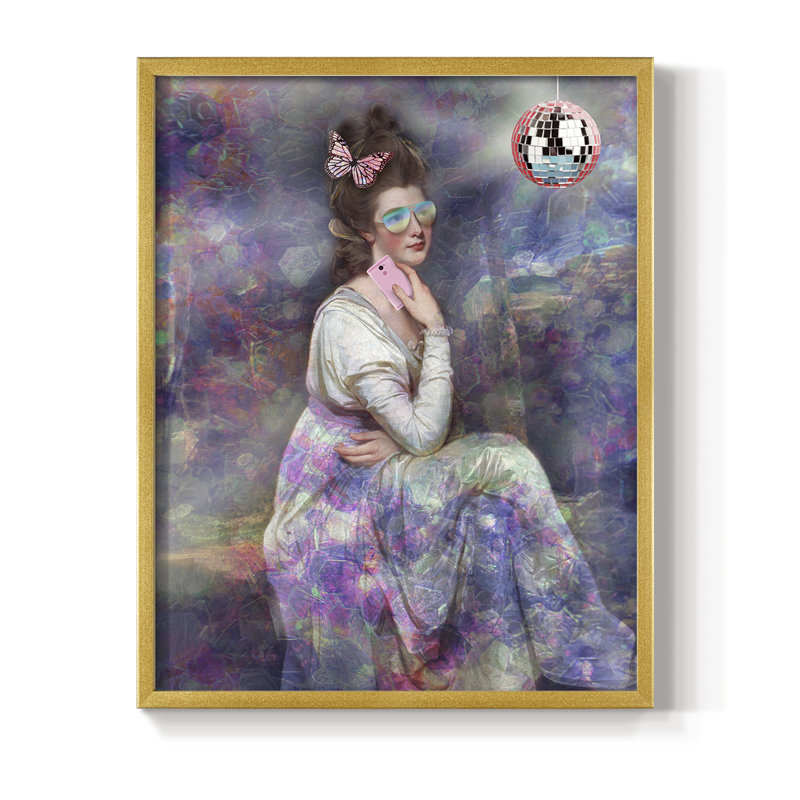 «Lady Elizabeth Selfie», H 30 po x l 24 po, Doré