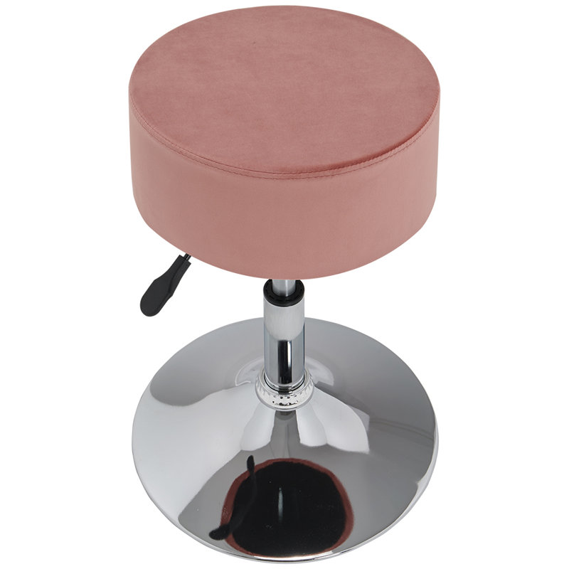 Metal Accent Stool, Pink