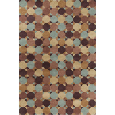 Allie Authentic Handmade Hand Tufted Kaleidoscope Multi-Colored Abstract Design Wool Area Rug