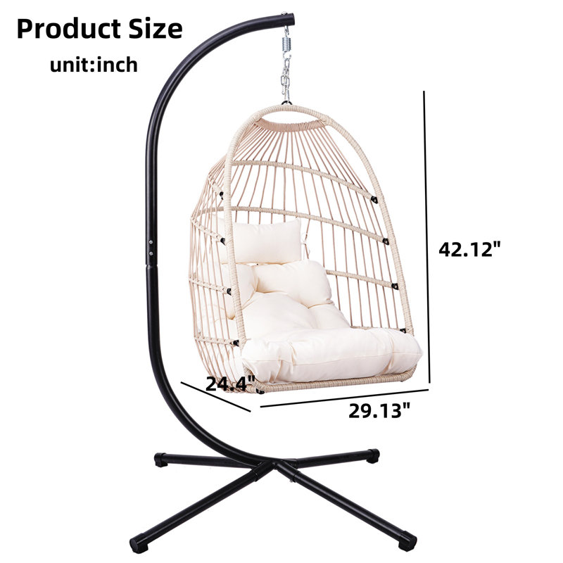 Balancelle en osier pour patio, Blanc
