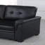 Canapé-lit modulaire réversible en cuir végétalien noir l 84 po avec méridienne de rangement