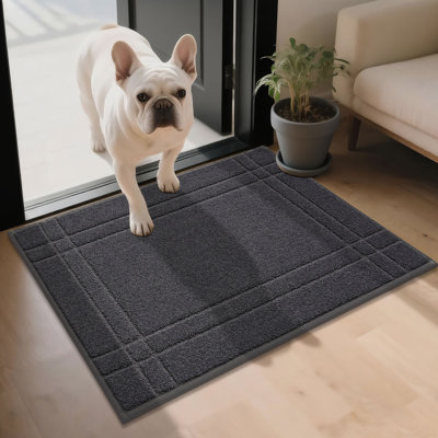 Paillasson antidérapant, tapis d'entrée lavable à la machine pour chaussures et pattes, tapis de porte à profil bas résistant aux taches pour l'entrée avant / arrière intérieure