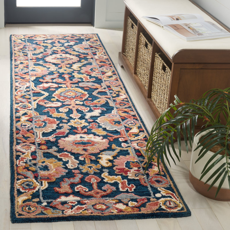 Tapis en coton touffeté à la main Menga, Tapis de couloir 2 pi 3 po x 5 pi