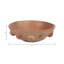 Bol rond rustique en terre cuite texturée pour chambre ou salon - Style moderne et décoratif - 33 cm, orange