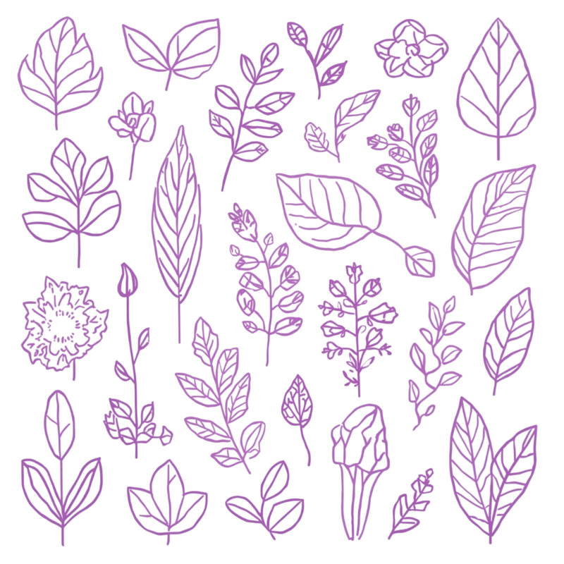 Édredon mauve à motif botanique, Lit simple