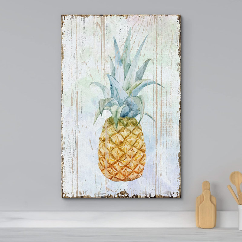 " Pineapple On Wood Style "