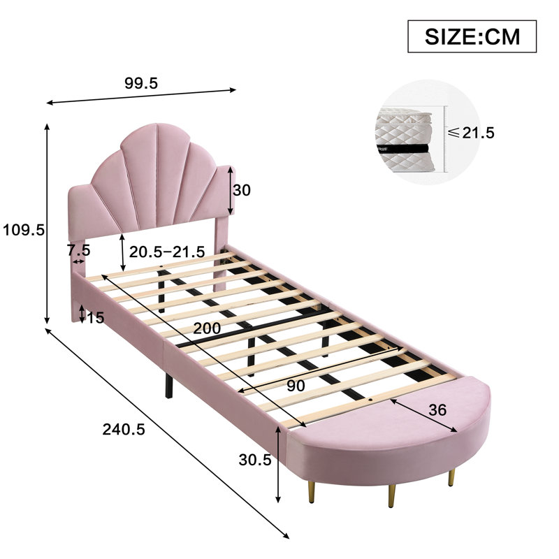 Bed, European Single (90 x 200 cm)