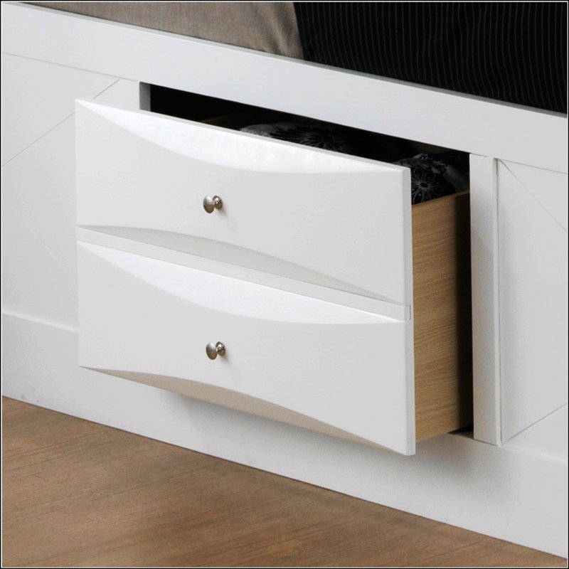 Queen Storage Bed, White, Queen