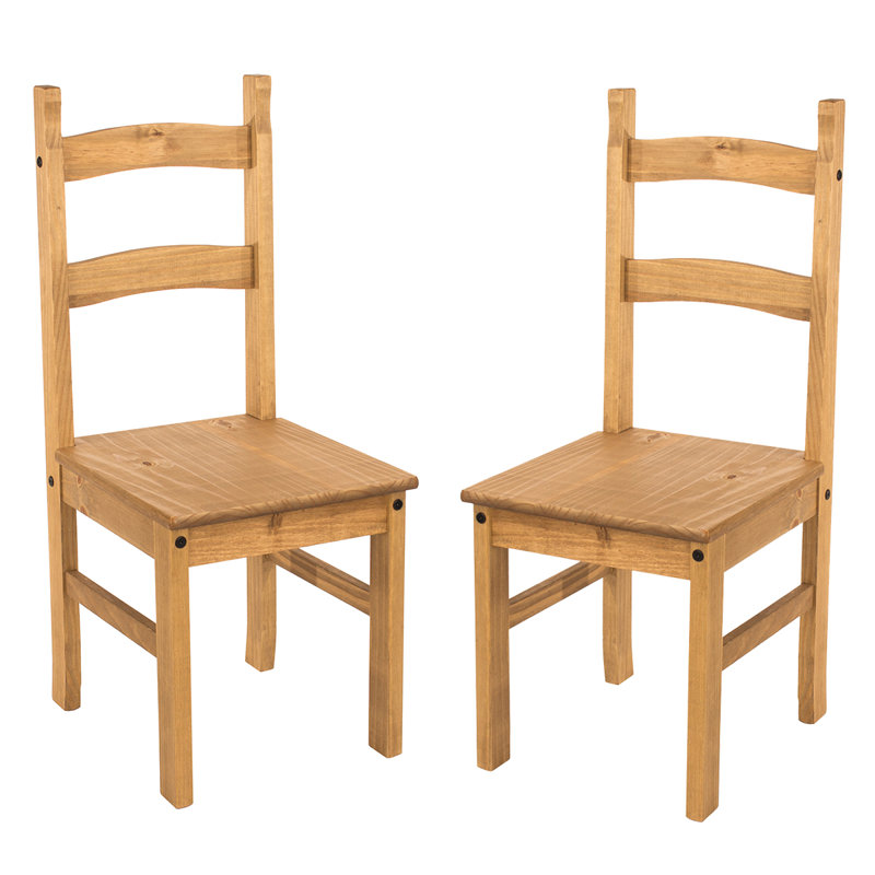 Chaise d'appoint en bois massif Nolea, Naturel