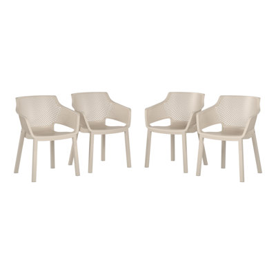Ensemble de 4 chaises de patio empilables