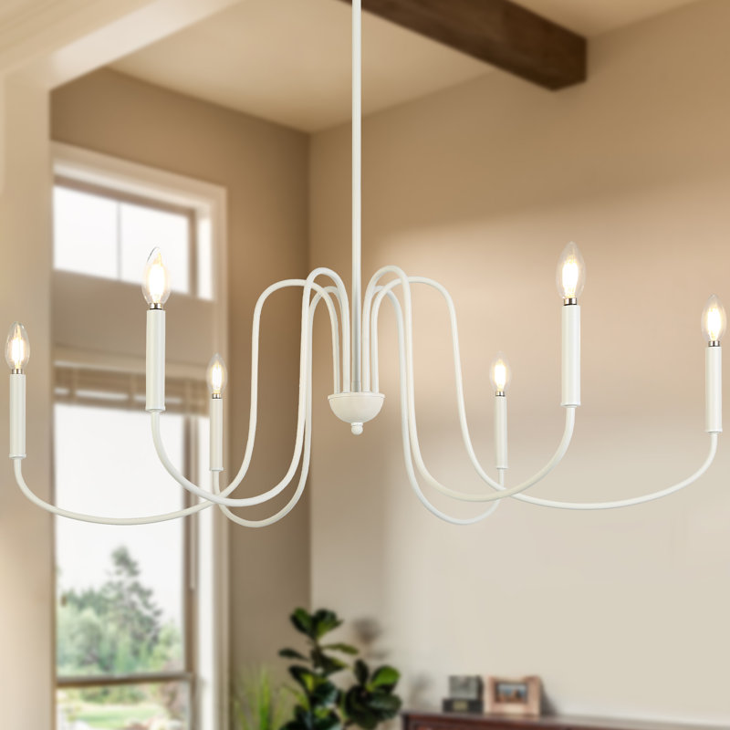 Lustre de salle à manger classique / traditionnel à 6 lumières l 39,8 po Jacinta