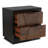 Frankie Aurelio Two-Tone Walnut & Ebony Geo-Front 2-Drawer Nightstand