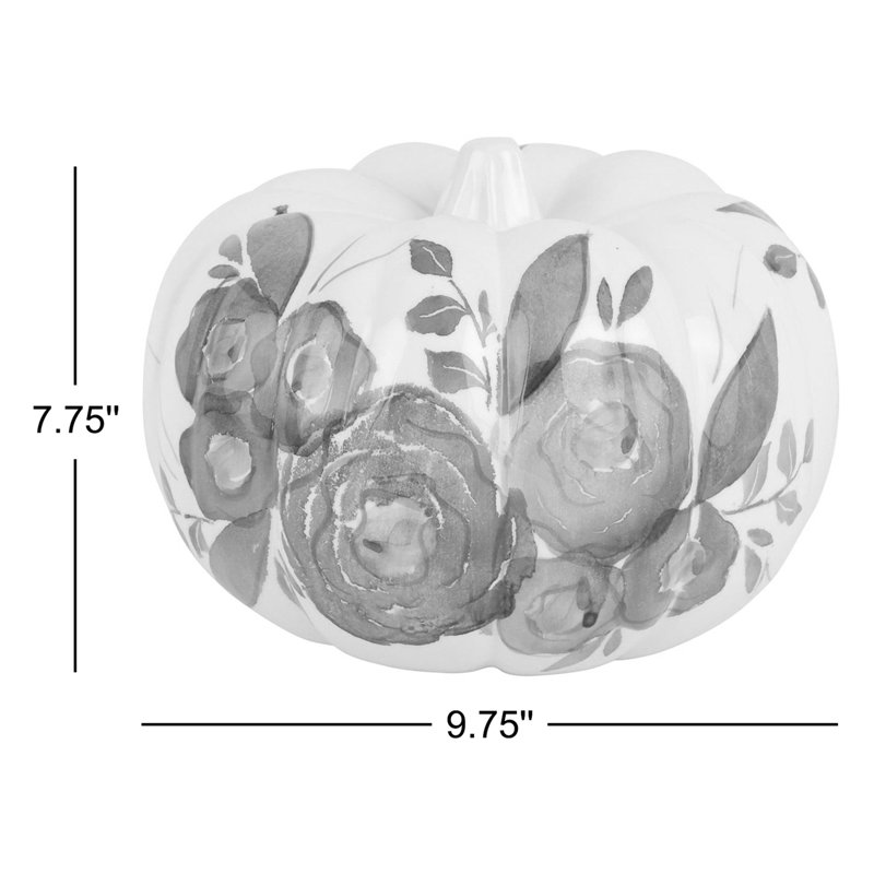 Blue Camellia Medium Figural Pumpkin
