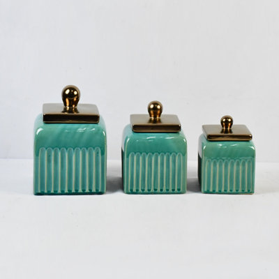Ceramic / Porcelain Canister - Set of 3