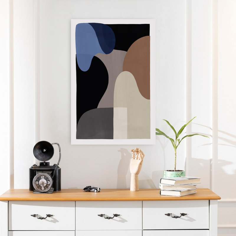 Art contemporain abstrait géométrique, H 24 po x l 16 po