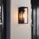 Ataman 14" Classic Outdoor Wall Sconce 1 Light in Cylinder Glass Shade and Rectangular Metal Frame
