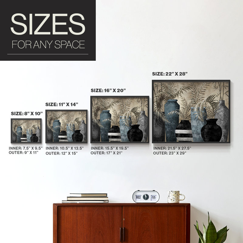 Exotic Vessels - Reproduction encadrée - Restickable, H 8 po x l 10 po, Noir, noir, noir, noir