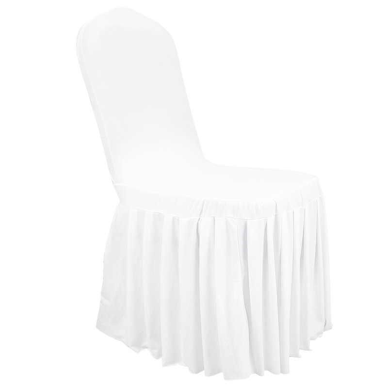 Ensemble de 50 housses de chaise de mariage à volants extensibles