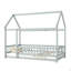 Lit en bois pour lit simple avec structure de toit-124917686-124917684